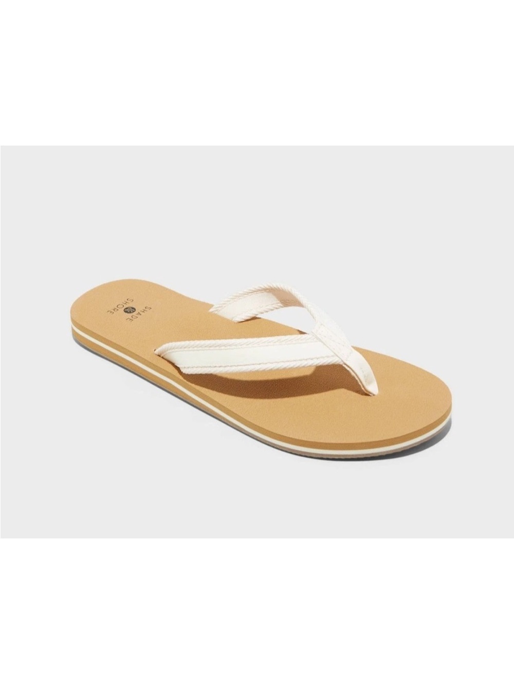 NWT Shade & Shore White Flip Flop Sandals Women’s Size 11
